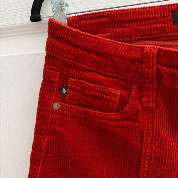 Judy Blue High Rise Button Fly Red Rust Corduroy Ankle Straight Pants Size 9/29 - Picture 7 of 10